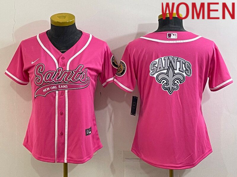 Women New Orleans Saints Blank Pink 2022 Nike Co branded NFL Jersey